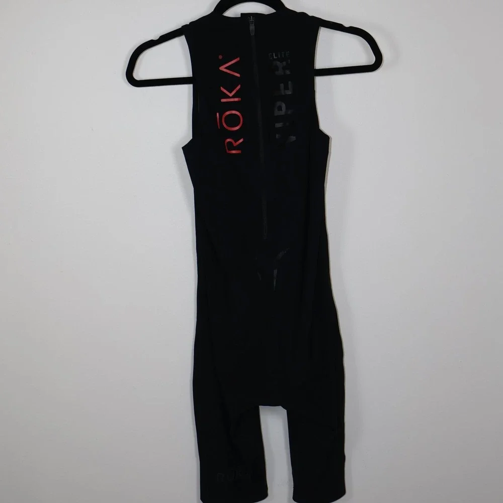 Roka Viper Elite Swim Suit SIze Medium Black Sleeveless Triathlon